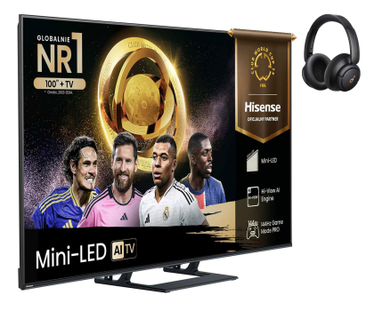 Telewizor Hisense 55E8Q 55" Mini LED 144 Hz 4K + SŁUCHAWKI NAUSZNE SOUNDCORE